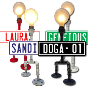 Number Plate Table Lamp