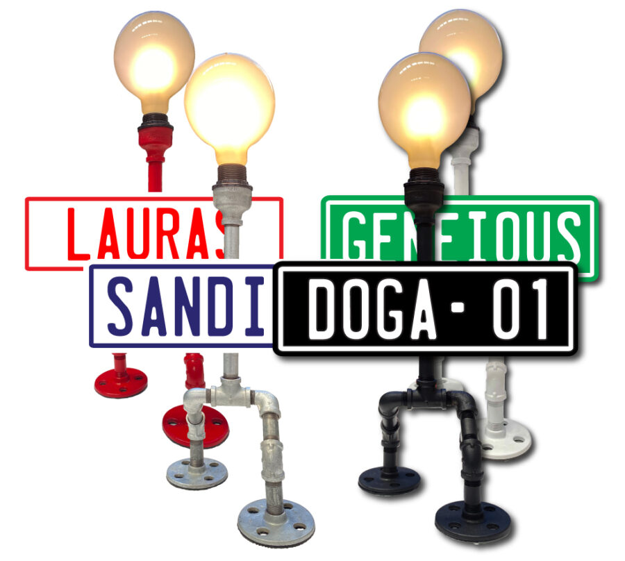 Number Plate Table Lamp
