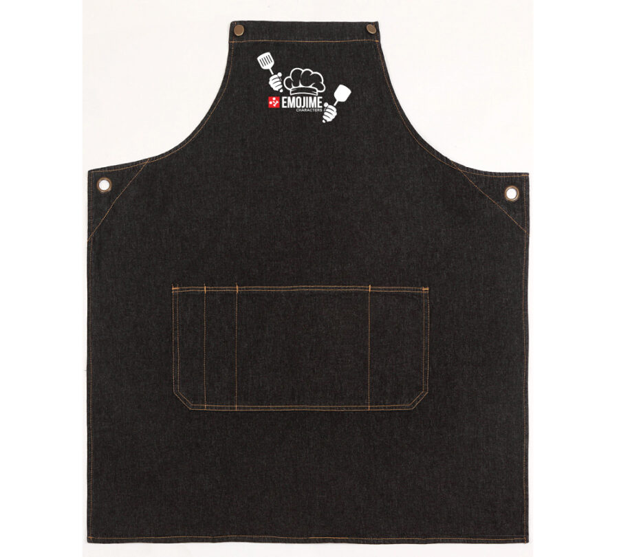 Emojime Chef's Denim Bib Apron