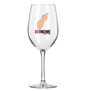 Middle finger Wine Glass