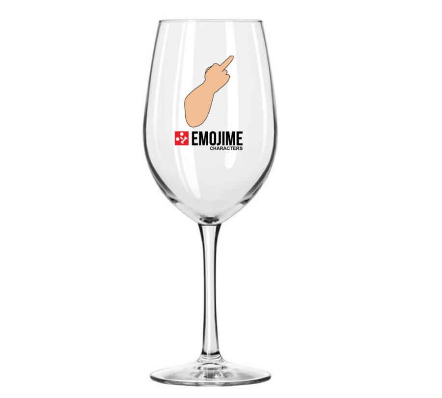 Middle finger Wine Glass