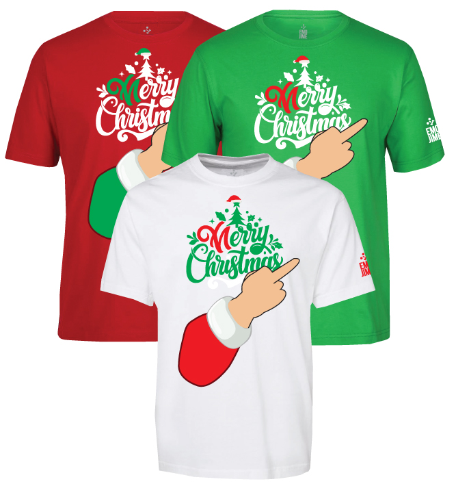 Merry Christmas Middle Finger Salute