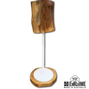 Natural carved table lamp