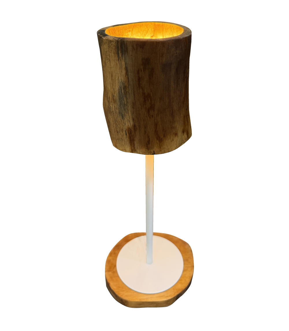 Natural carved table lamp - Image 3