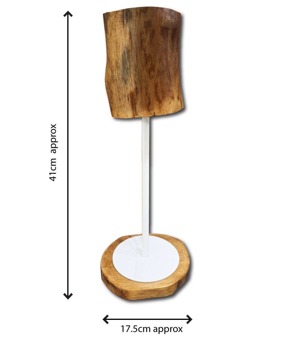 Natural carved table lamp - Image 2
